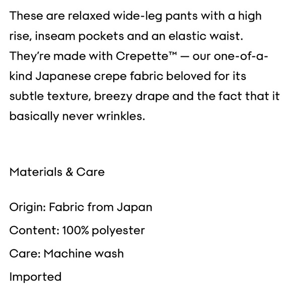 Aritzia Wilfred Black Lodge Crepette pants size Large Regular nwt - Picture 2 of 3